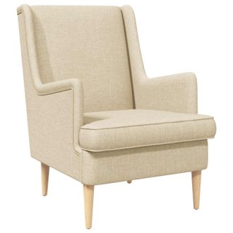 vidaXL Sill&oacute;n Crema Tela Vidaxl