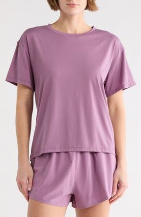 Zella Inspired Knit Activewear T-Shirt in Purple Grapeade at Nordstrom Rack, Size X-Large