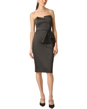 Aidan Mattox Stretch Mikado Midi Dress