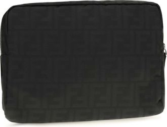 Fendi Mens Medium Superlight Ff Zucca Fabric Beauty Case Nero Polyester Cases