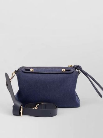 Fendi crossbody bag detachable strap gold tone hardware