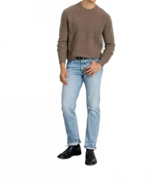 Alex Mill Jordan Sweater Top In Heather Walnut Cashmere