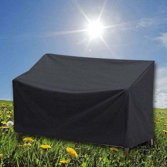 OEM Funda Para Banco De Jardin - 190x66x89 Cm - Tejido Oxford 210d Impermeable Antiuv - Para Banco Exterior 4 Plazas - Negro