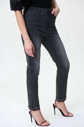 Joseph Ribkoff Embellished Jeans In Grey
