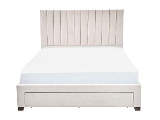 VENTE-UNIQUE.COM Base de cama tela beige