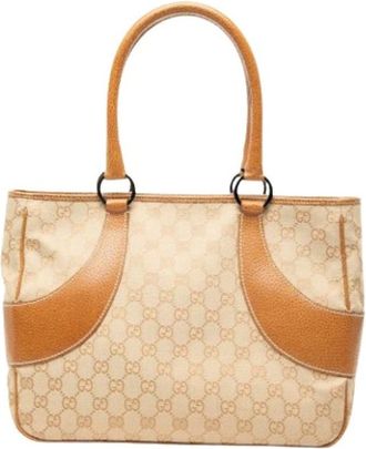 Gucci Pre-owned Handbags, female, Brown, Size: ONE SIZE Pre-owned Leather Handbag