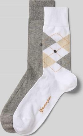 Burlington Socken mit Logo-Applikation im 2er-Pack in Weiss, Gr&ouml;&szlig;e 40-46
