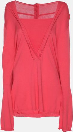 Marina Rinaldi Voyage By Marina Rinaldi Pink Knit Full Sleeve Shrug