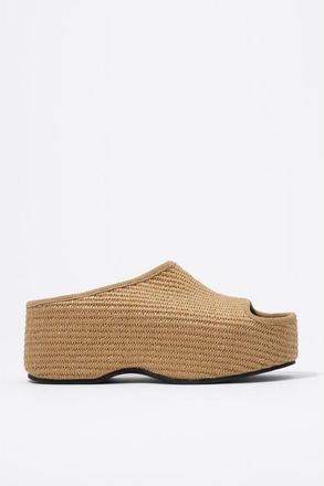 Bimba & Lola Raffia Platform Sandal in Natural at Nordstrom, Size 39