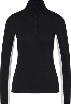 We Norwegians Voss 1/4-Zip Merinopullover für Damen | schwarz