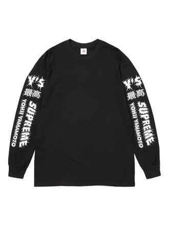 SUPREME x Yohji Yamamoto long-sleeve T-shirt - unisex - Cotton - L - Black