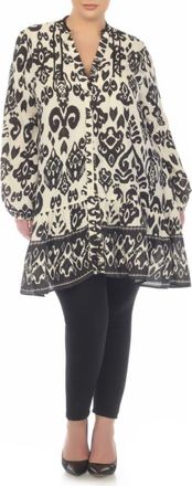 Boho Me Button Front Tunic in Black at Nordstrom Rack, Size 3X