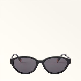 Furla Occhiali Da Sole Nero Nero Metallo + Metallo Donna