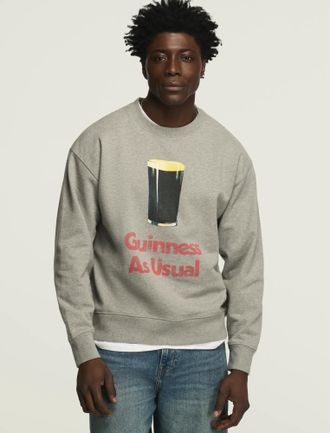 Lucky Brand Mens Guinness As Usual Crewneck