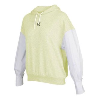 Nike (WMNS) Nike Sportswear Icon Clash Embroidery Logo Hoodie Green/Yellow DD5053-303
