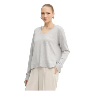 Liu Jo Sweatshirts & Hoodies - female - Liu Jo - V-neck Knitwear - Gray - M - Knitwear