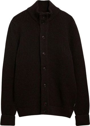 Barbour Mordale Gebreide Knopen Cardigan - Heren - Truien - Bruin - Maat: L Zijde