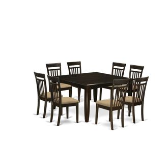 East West Furniture Dining Room Set Cappuccino, PFCA9-CAP-C