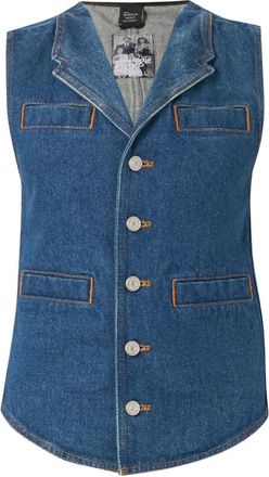 Pinko Reimagine Gilet - Dames - Bodywarmers - Blauw - XS - Katoen - Jassen