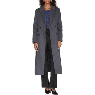 Avec Les Filles Relaxed Double Breasted Coat in Grey at Nordstrom Rack, Size Medium