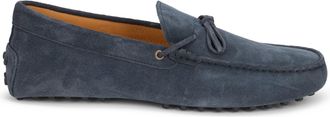 Tod's Mens Suede Loafers Navy Leather