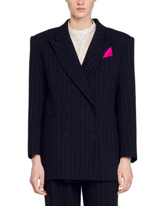 Sandro Gala Linen-Blend Blazer