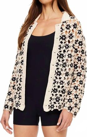 The Upside Womens Luminary Malia Crochet Shirt In Natural