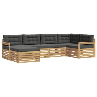 vidaXL Conjunto De Sof&aacute;s De Exterior 6 Pcs Blanco Y Antracita Vidaxl