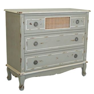 Wanderlust Deco C&oacute;moda De Madera Verde 90x38x80 Cm