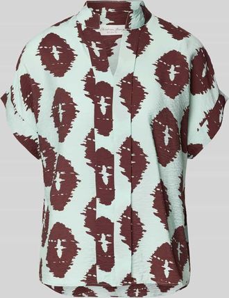 Christian Berg Bluse aus Viskose-Mix mit &Auml;rmelaufschlag in Mint, Gr&ouml;&szlig;e 34