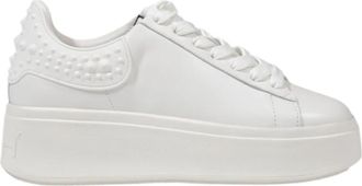 Ash Witte leren veterschoenen - Dames - Sneakers - Wit - 41 EU - Leer - Schoenen