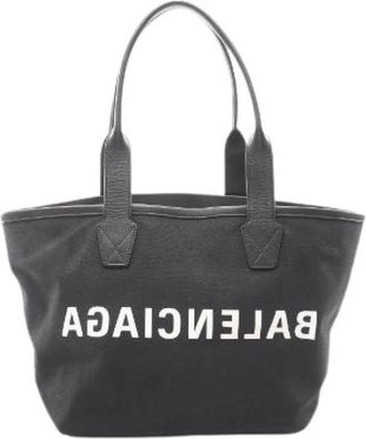 Balenciaga Pre-owned Bolso Tote Cities Paris de Lona y Piel - Pre-owned - Mujer - Negro - ONE SIZE