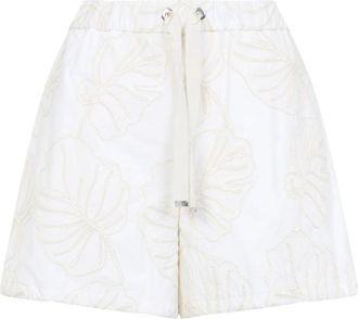 Moncler Straight Shorts - Dames - Korte broeken - Wit - Maat: XS Katoen
