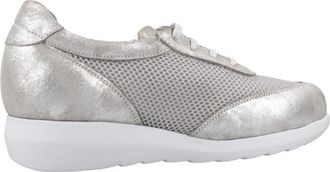 Pinoso's 8268G Zapato Cordones - Dames - Sneakers - Grijs - 38 EU - Leer - Schoenen