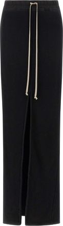 Rick Owens Drawstring Front-split Maxi Skirt