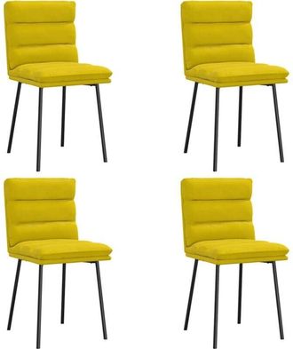 vidaXL Vidaxl - Sillas De Comedor 4 Unidades Terciopelo Amarillo