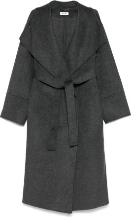 Soft Goat Cappotto con cintura - Grigio