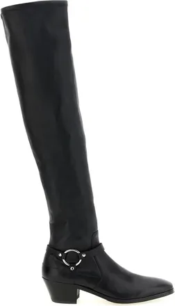 Tom Ford Enkellaarsjes - Dames - Over de knie laarzen - Zwart - 39 EU - Leer - Schoenen