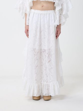 Zimmermann Gonna midi in misto cotone stampa foliage