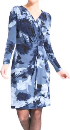 Joseph Ribkoff Abstract Print Dress In Black Patterned