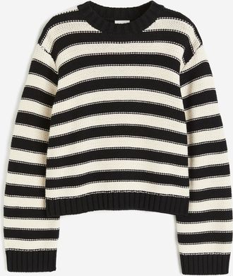 H&M Kastiger Pullover - Schwarz