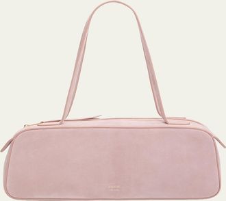 Khaite Simona Zip Suede Shoulder Bag