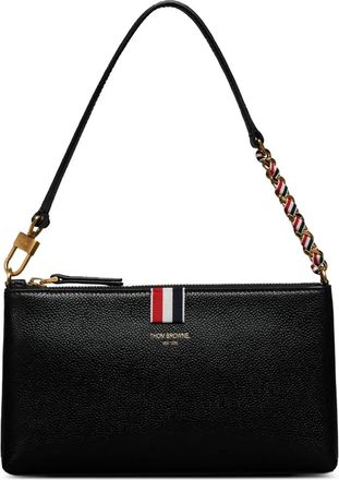 Thom Browne Borsa a spalla in pelle - Nero