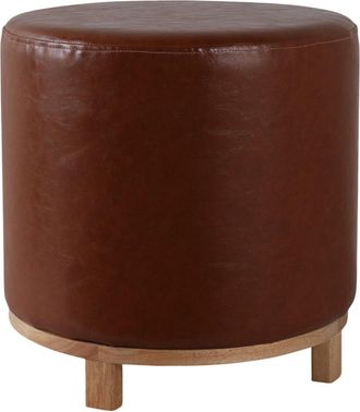 Sagebrook Home 18X18in Ottoman With Wood Base