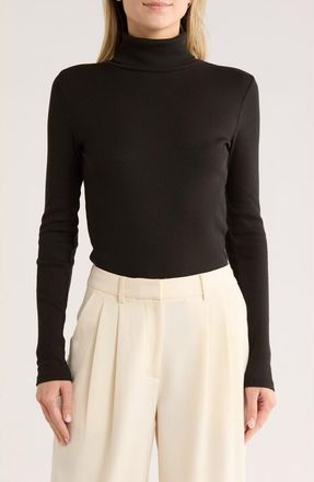 Theory Naneik Long Sleeve Turtleneck Sweater in Black at Nordstrom Rack, Size Medium