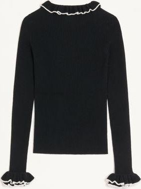 Valentino Maglia In Lana Donna NERO/AVORIO XXS