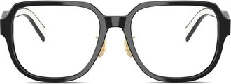 Prada logo lettering glasses - women - Acetate - 56 - Black