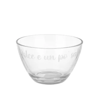 KASANOVA Coppetta vetro 450 ml scritta Writty