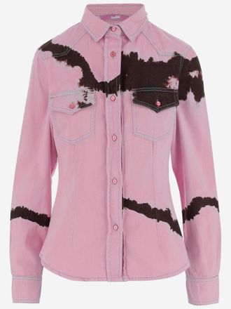 DON'T @ ME Tie Dye Cotton Shirt