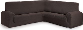 Eysa Funda de sofá rinconera 3+1 elástica marrón 450 cm